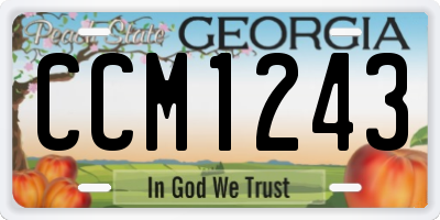 GA license plate CCM1243