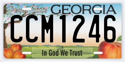 GA license plate CCM1246