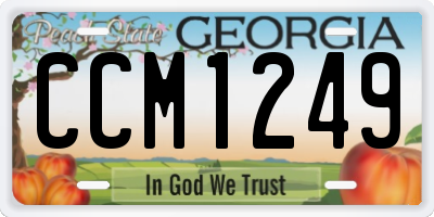 GA license plate CCM1249