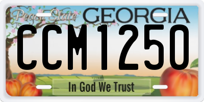 GA license plate CCM1250