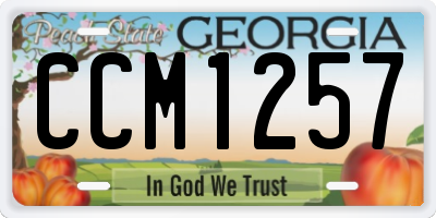 GA license plate CCM1257