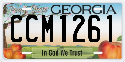 GA license plate CCM1261