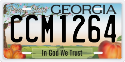 GA license plate CCM1264