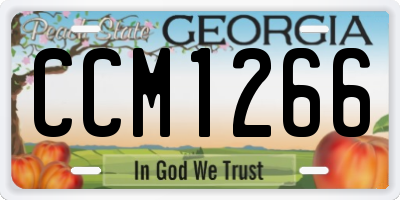 GA license plate CCM1266