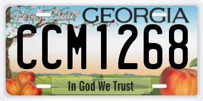 GA license plate CCM1268