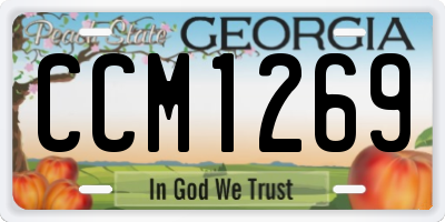 GA license plate CCM1269