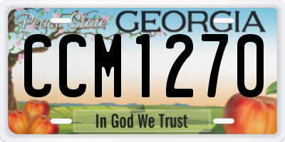 GA license plate CCM1270