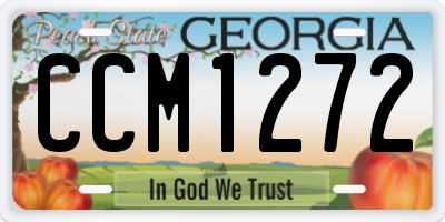 GA license plate CCM1272