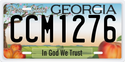 GA license plate CCM1276