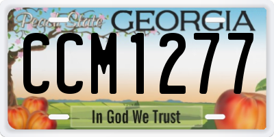 GA license plate CCM1277