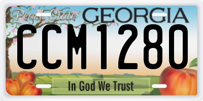 GA license plate CCM1280