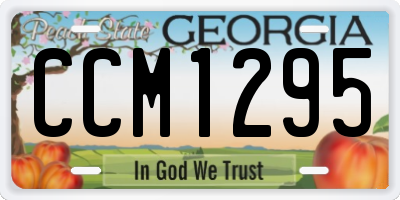 GA license plate CCM1295