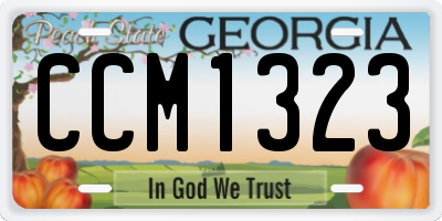GA license plate CCM1323
