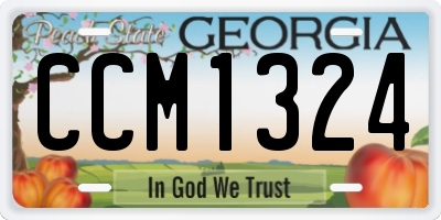 GA license plate CCM1324