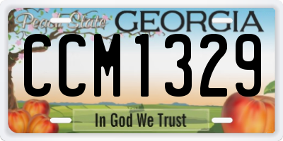 GA license plate CCM1329