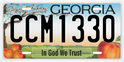 GA license plate CCM1330