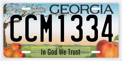 GA license plate CCM1334