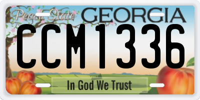 GA license plate CCM1336
