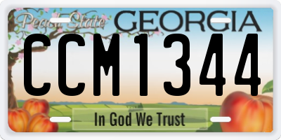GA license plate CCM1344
