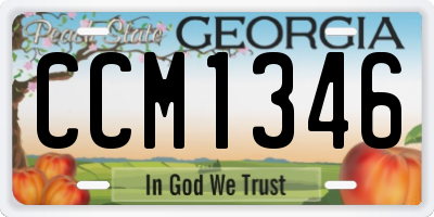 GA license plate CCM1346