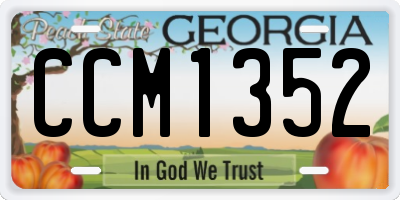 GA license plate CCM1352