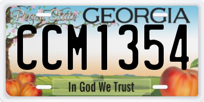 GA license plate CCM1354