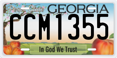 GA license plate CCM1355