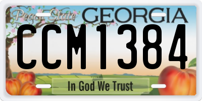 GA license plate CCM1384