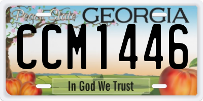 GA license plate CCM1446