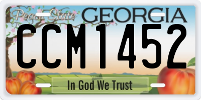 GA license plate CCM1452