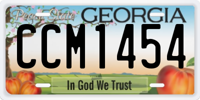 GA license plate CCM1454