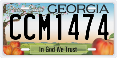 GA license plate CCM1474