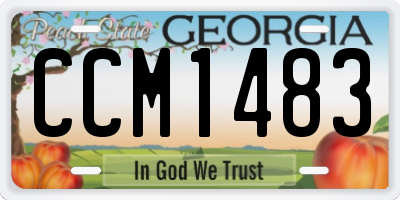 GA license plate CCM1483