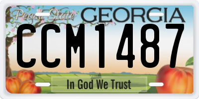 GA license plate CCM1487