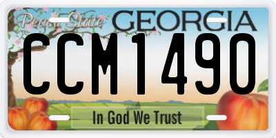 GA license plate CCM1490