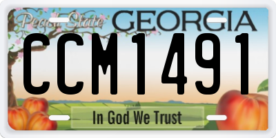 GA license plate CCM1491
