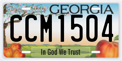 GA license plate CCM1504