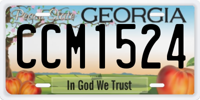 GA license plate CCM1524