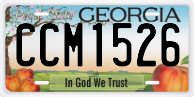 GA license plate CCM1526