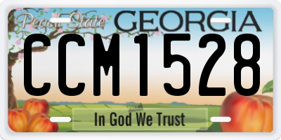 GA license plate CCM1528