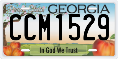 GA license plate CCM1529