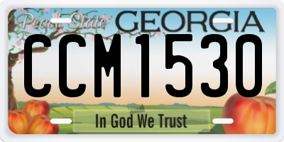 GA license plate CCM1530