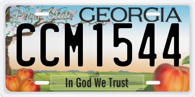 GA license plate CCM1544
