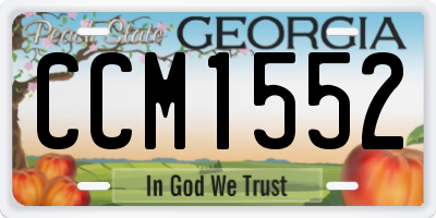 GA license plate CCM1552