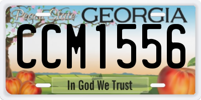 GA license plate CCM1556
