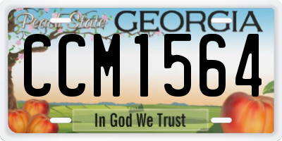 GA license plate CCM1564