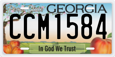 GA license plate CCM1584