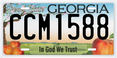 GA license plate CCM1588