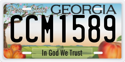 GA license plate CCM1589