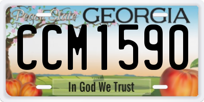 GA license plate CCM1590